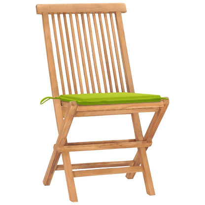 Set da Pranzo Giardino Pieghevole 3 pz Cuscino Massello di Teak - homemem39