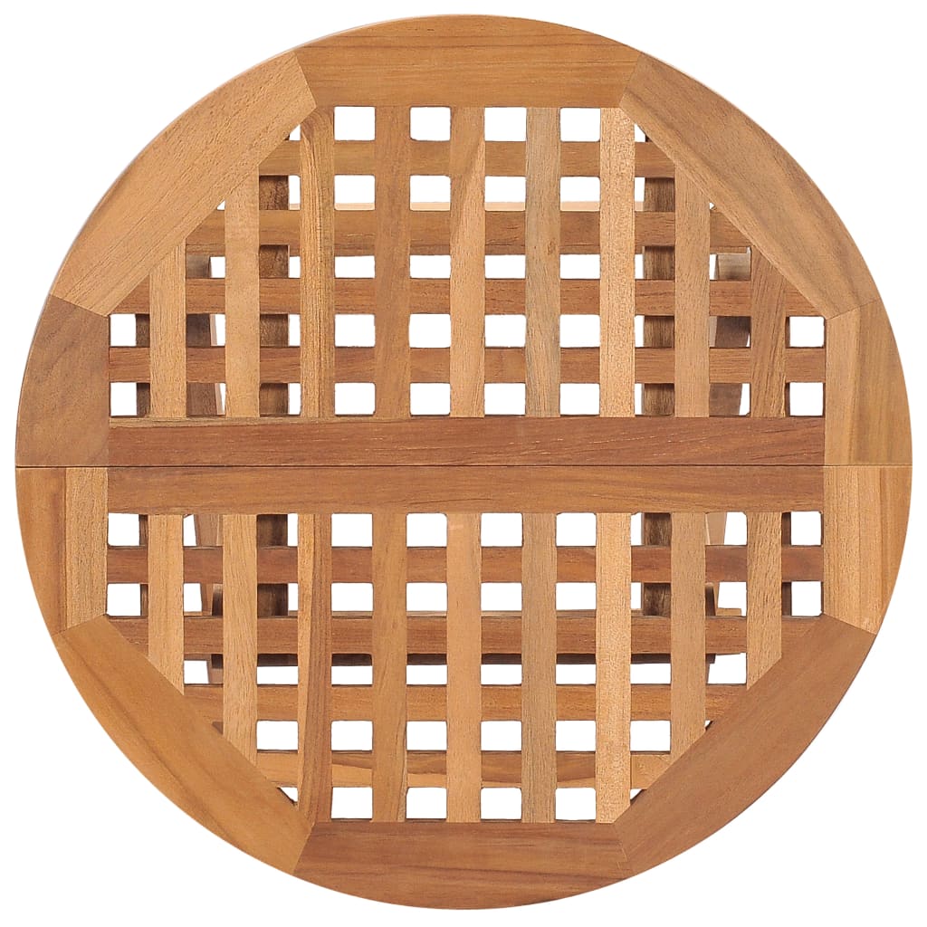 Set da Pranzo Giardino Pieghevole 3 pz Cuscino Massello di Teak