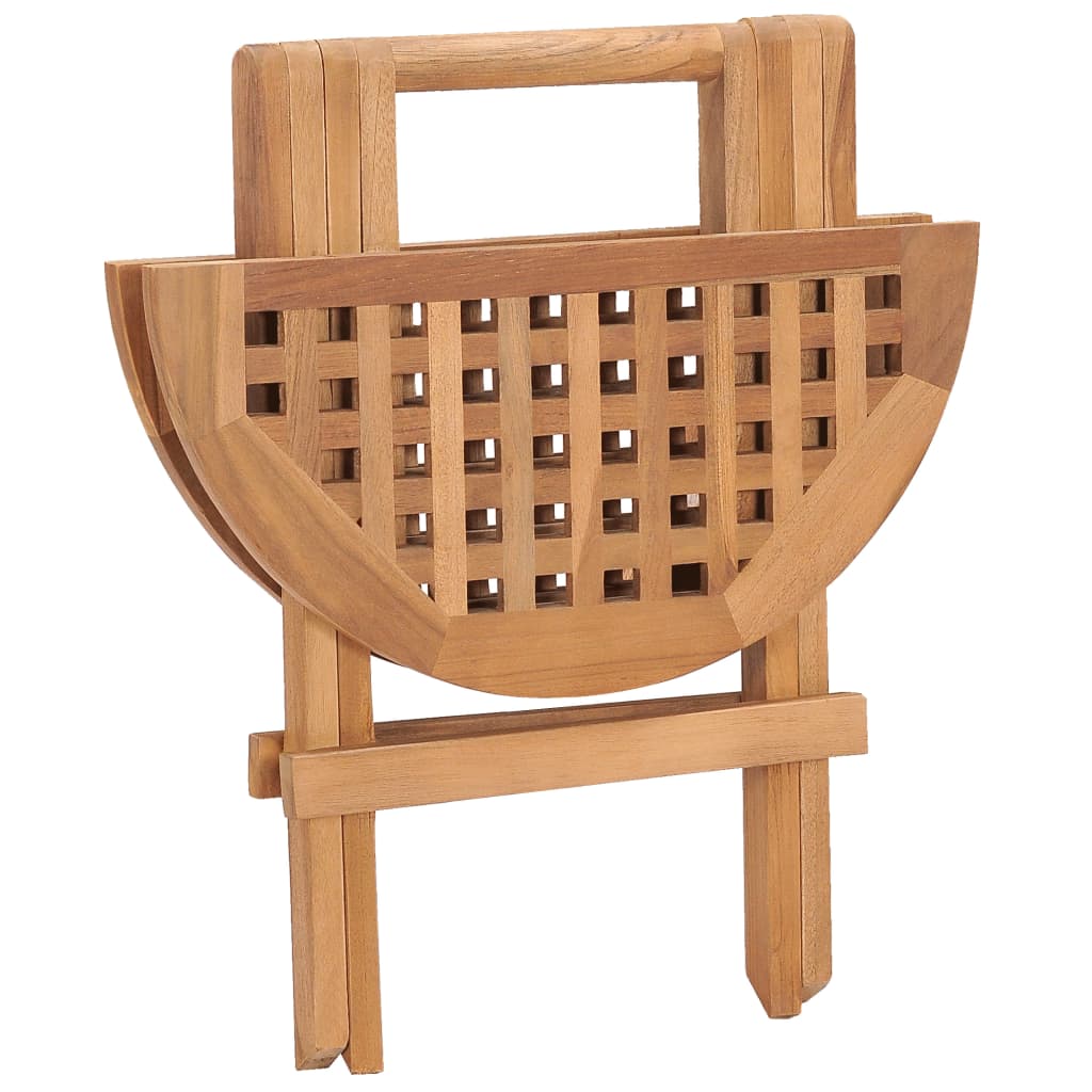 Set da Pranzo Giardino Pieghevole 3 pz Cuscino Massello di Teak - homemem39