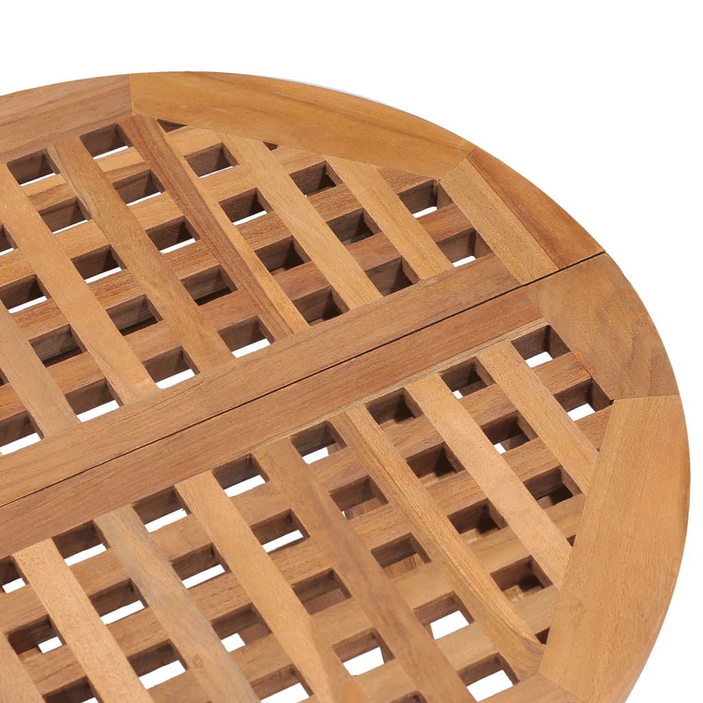 Set da Pranzo Giardino Pieghevole 3 pz Cuscino Massello di Teak - homemem39