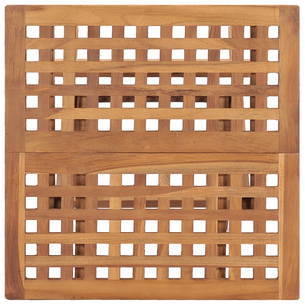 Set da Pranzo Giardino Pieghevole 3 pz Cuscino Massello di Teak