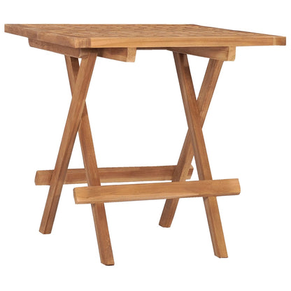 Set da Pranzo Giardino Pieghevole 3 pz Cuscino Massello di Teak - homemem39