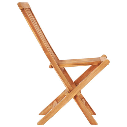 Set da Bistrot 3 pz con Cuscini Grigi in Legno Massello di Teak - homemem39