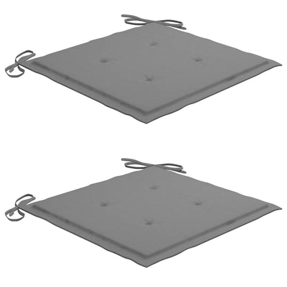 Set da Bistrot 3 pz con Cuscini Grigi in Legno Massello di Teak - homemem39