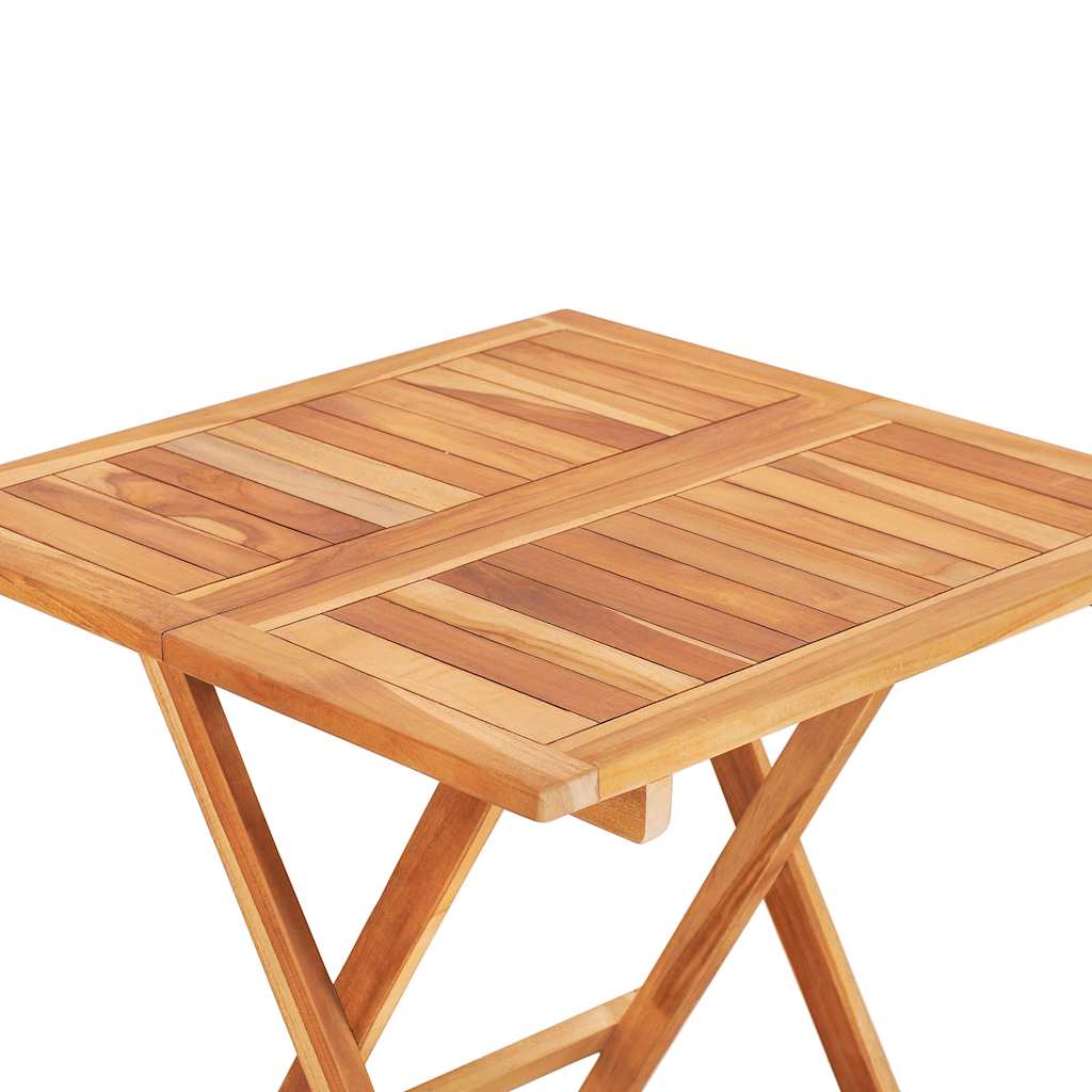 Set da Bistrot 3 pz con Cuscini Grigi in Legno Massello di Teak - homemem39