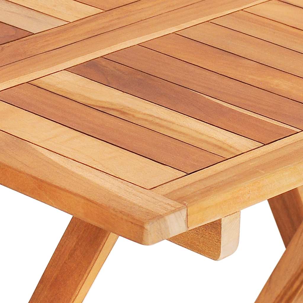 Set da Bistrot 3 pz con Cuscini Grigi in Legno Massello di Teak - homemem39