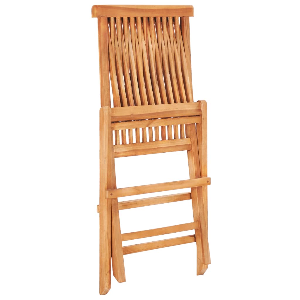 Set da Bistrot 3 pz con Cuscini Grigi in Legno Massello di Teak | homemem39