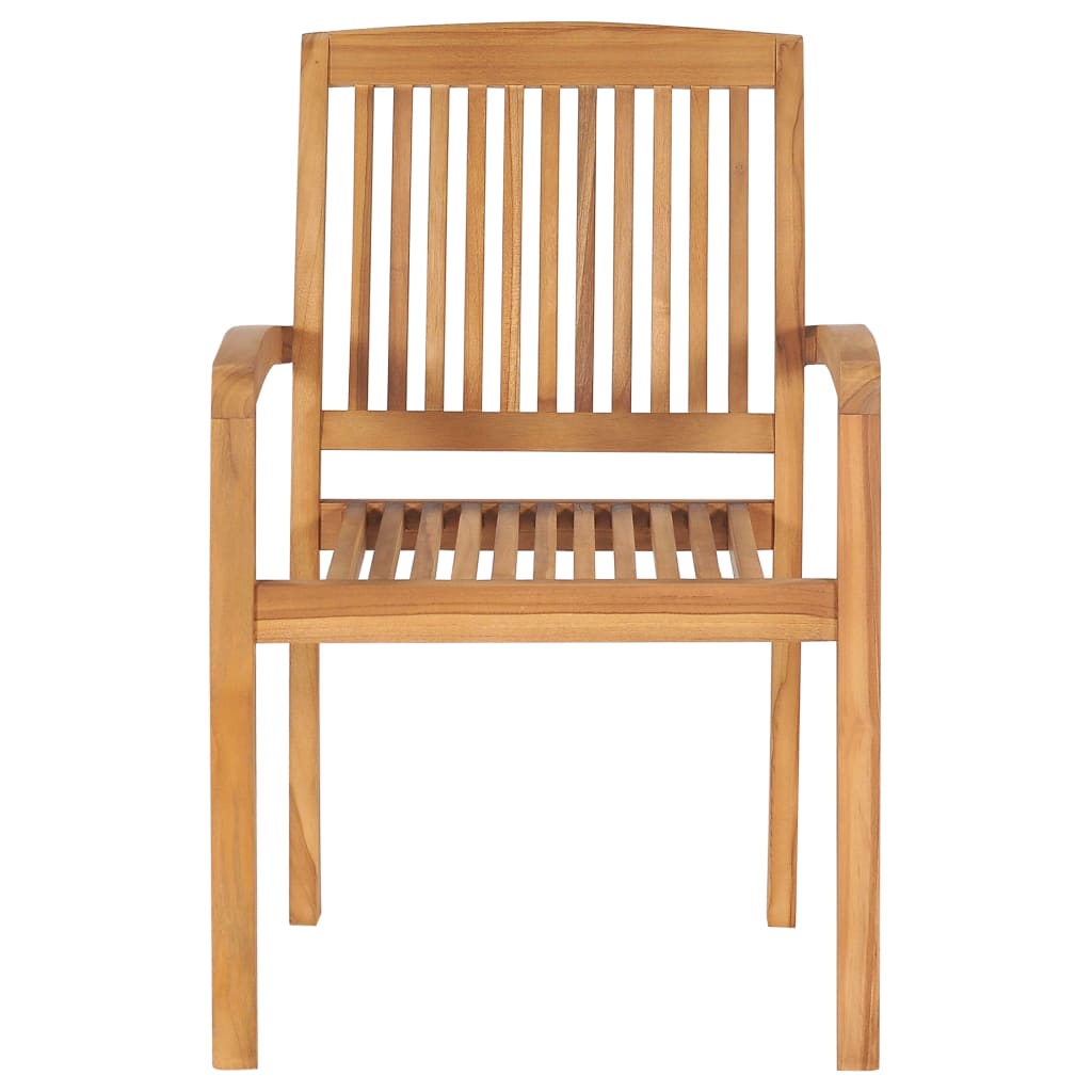 Sedie da Giardino 2 pz con Cuscini Crema Massello di Teak