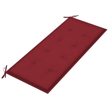 Panchina da Giardino Impilabile e Cuscino 128,5cm Teak Massello | homemem39
