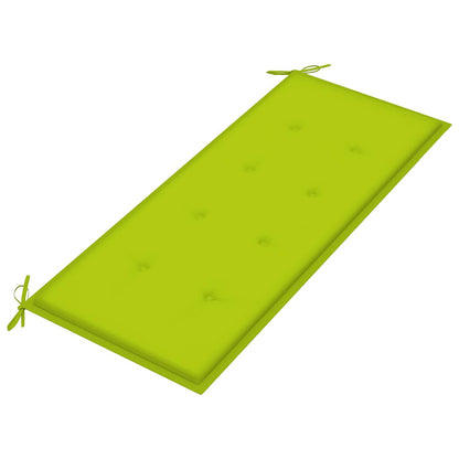 Panchina da Giardino Impilabile e Cuscino 128,5cm Teak Massello | homemem39