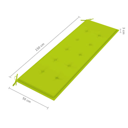 Panchina da Giardino Impilabile e Cuscino 159cm Teak Massello | homemem39