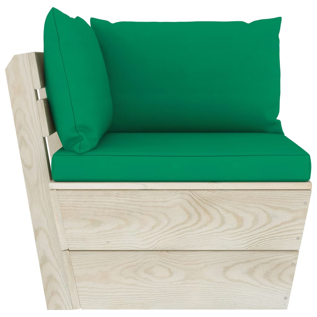 Divano da Giardino a 2 Posti su Pallet con Cuscini Legno Abete | homemem39