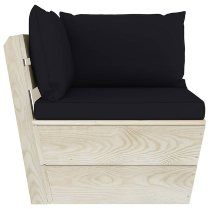 Divano da Giardino a 2 Posti su Pallet con Cuscini Legno Abete | homemem39