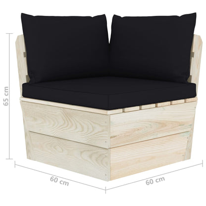 Divano da Giardino a 2 Posti su Pallet con Cuscini Legno Abete | homemem39