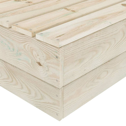 Set Divani da Giardino su Pallet 5 pz con Cuscini Legno Abete