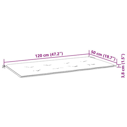 Panca da Giardino con Cuscino 120 cm in Massello di Acacia | homemem39