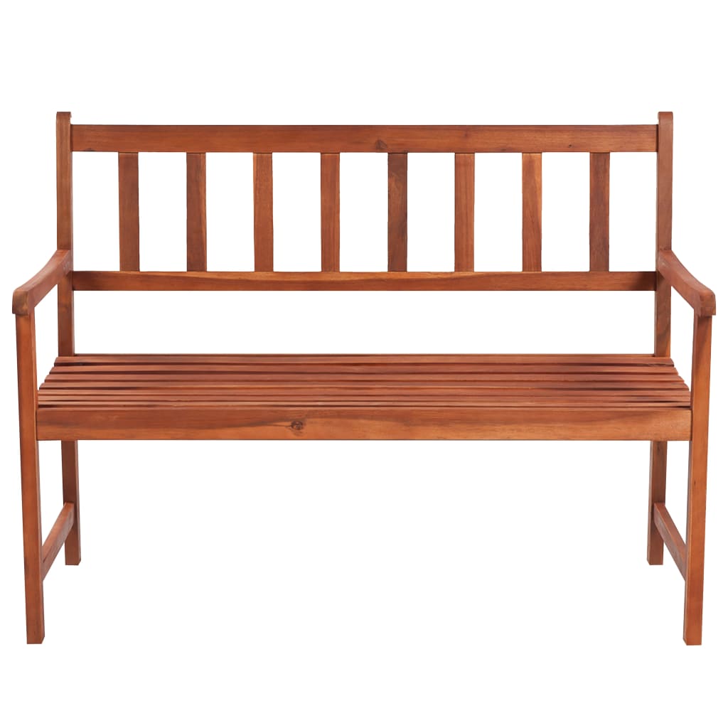Panca da Giardino con Cuscino 120 cm in Massello di Acacia
