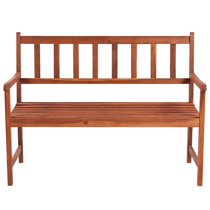 Panca da Giardino con Cuscino 120 cm in Massello di Acacia