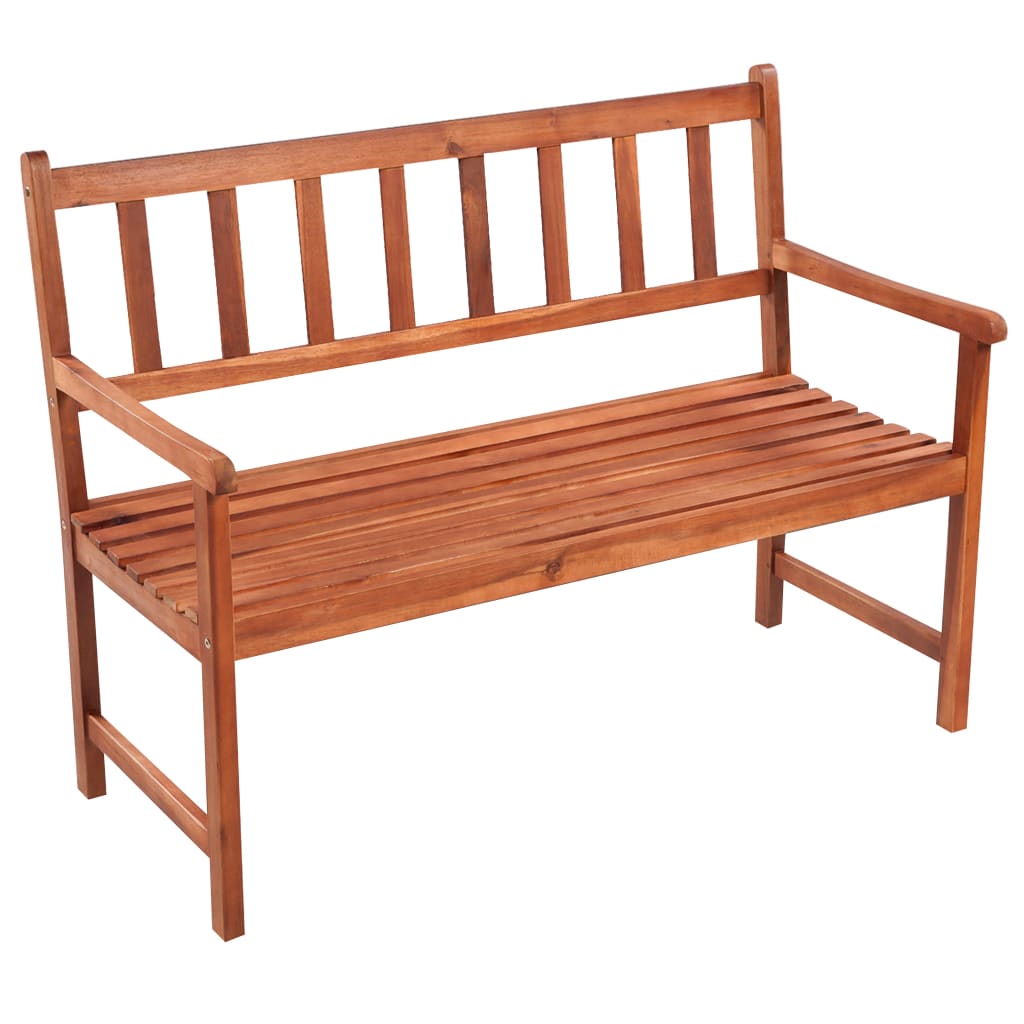Panca da Giardino con Cuscino 120 cm in Massello di Acacia