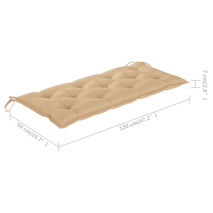 Panca da Giardino con Cuscino 120 cm in Massello di Acacia | homemem39