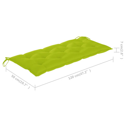Panca da Giardino con Cuscino 120 cm in Massello di Acacia | homemem39