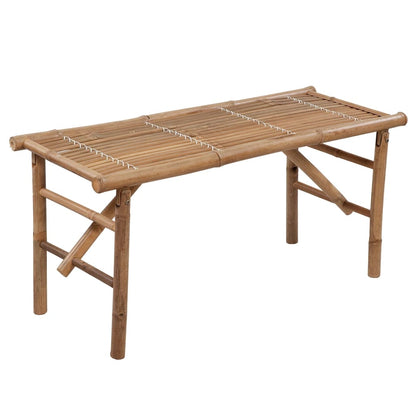 Panca da Giardino Pieghevole con Cuscino 118 cm in Bambù | homemem39