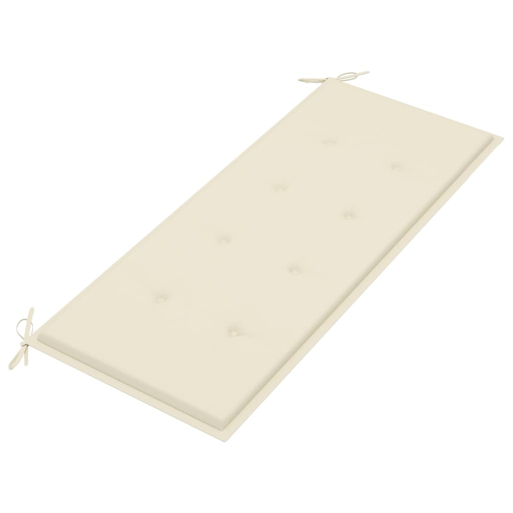 Panca da Giardino Pieghevole con Cuscino 118 cm in Bambù | homemem39