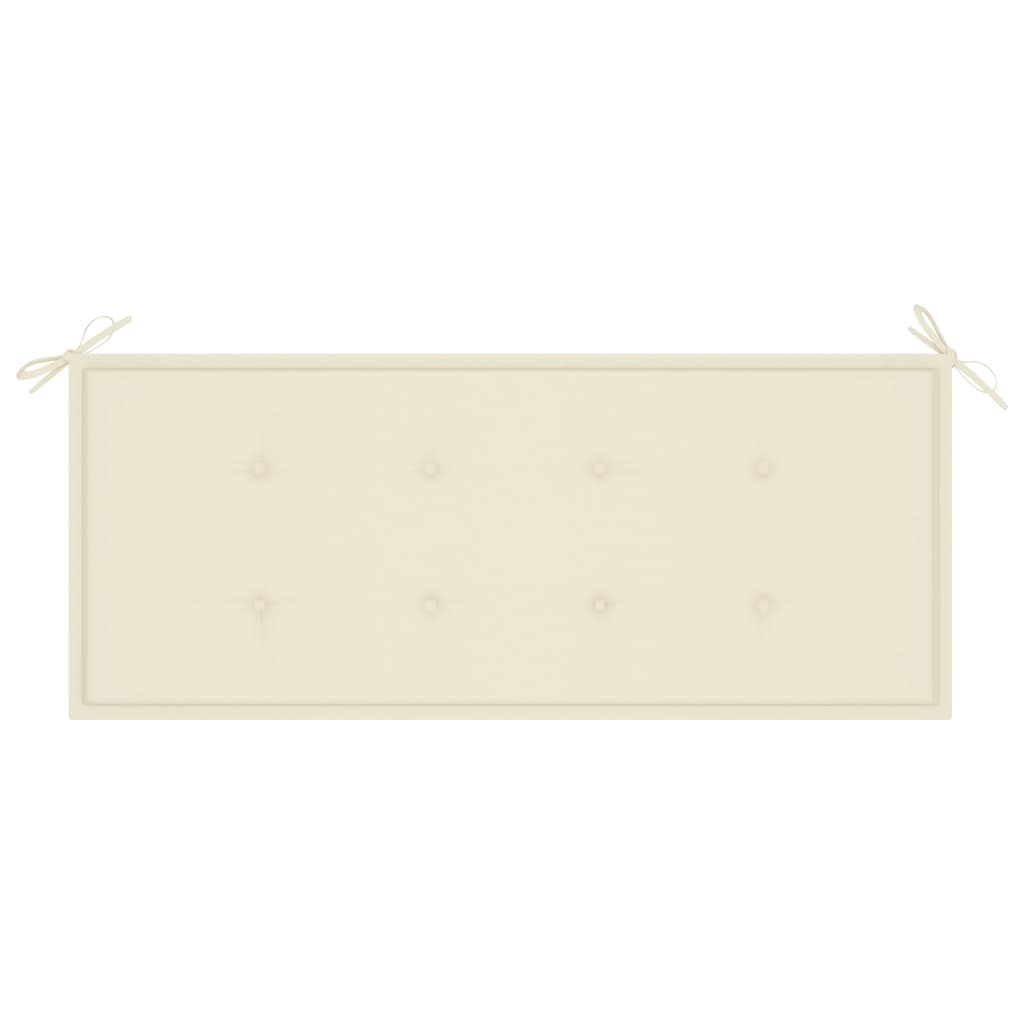 Panca da Giardino Pieghevole con Cuscino 118 cm in Bambù | homemem39