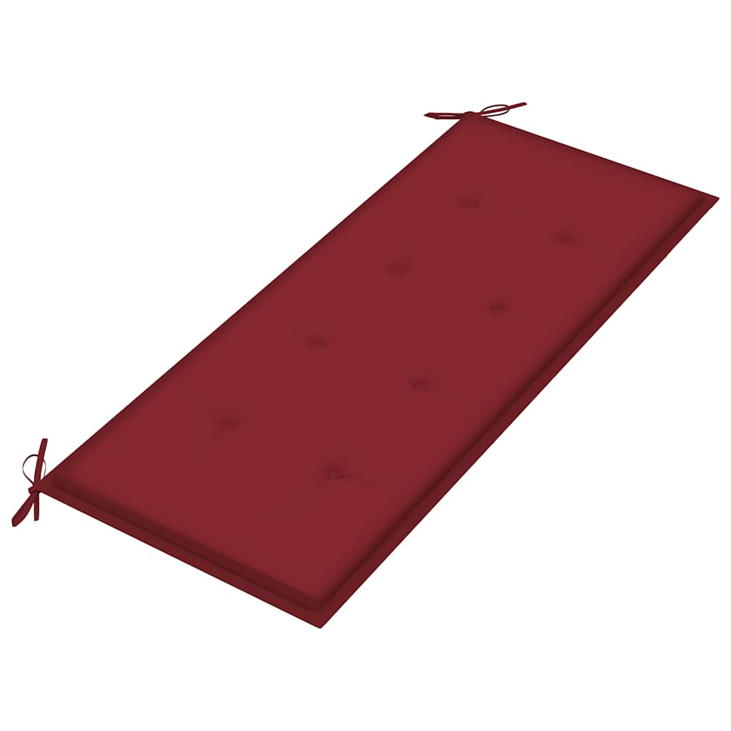 Panca da Giardino Pieghevole con Cuscino 118 cm in Bambù | homemem39