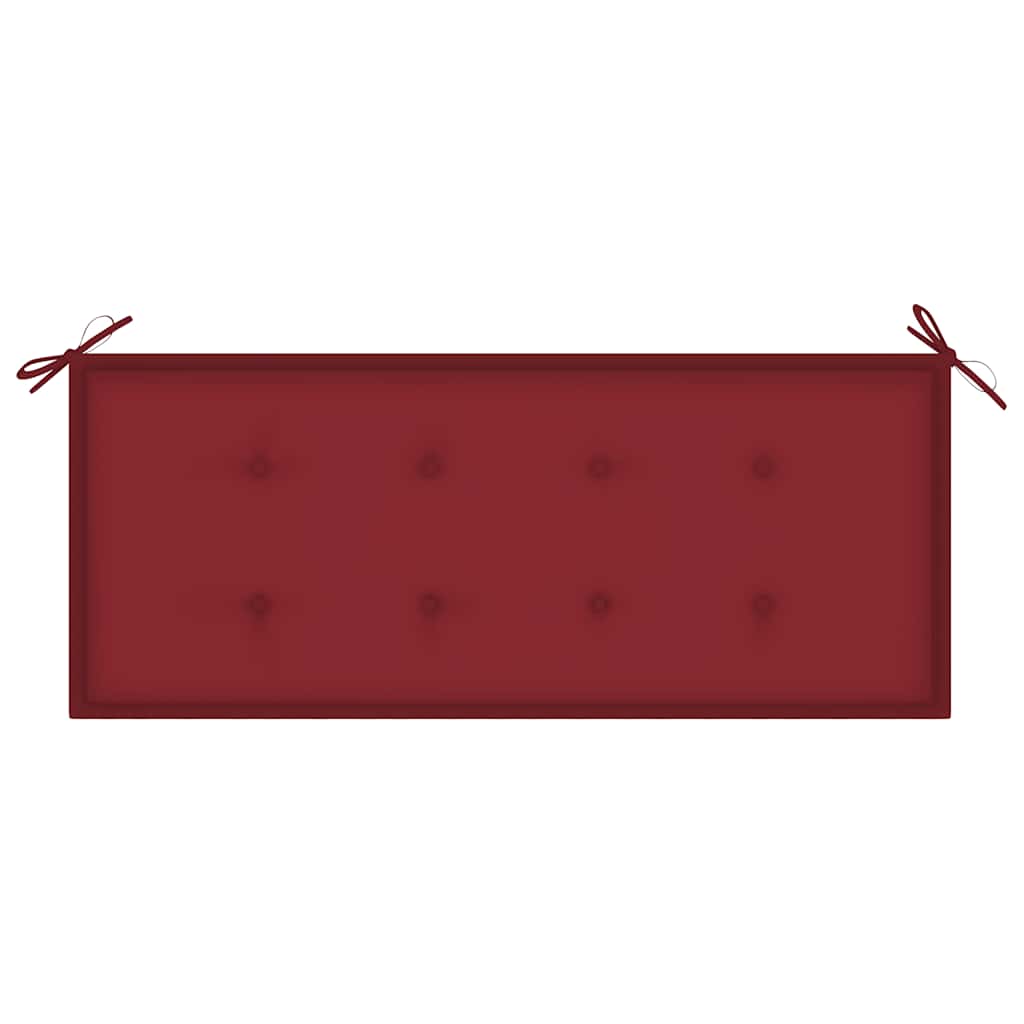 Panca da Giardino Pieghevole con Cuscino 118 cm in Bambù | homemem39