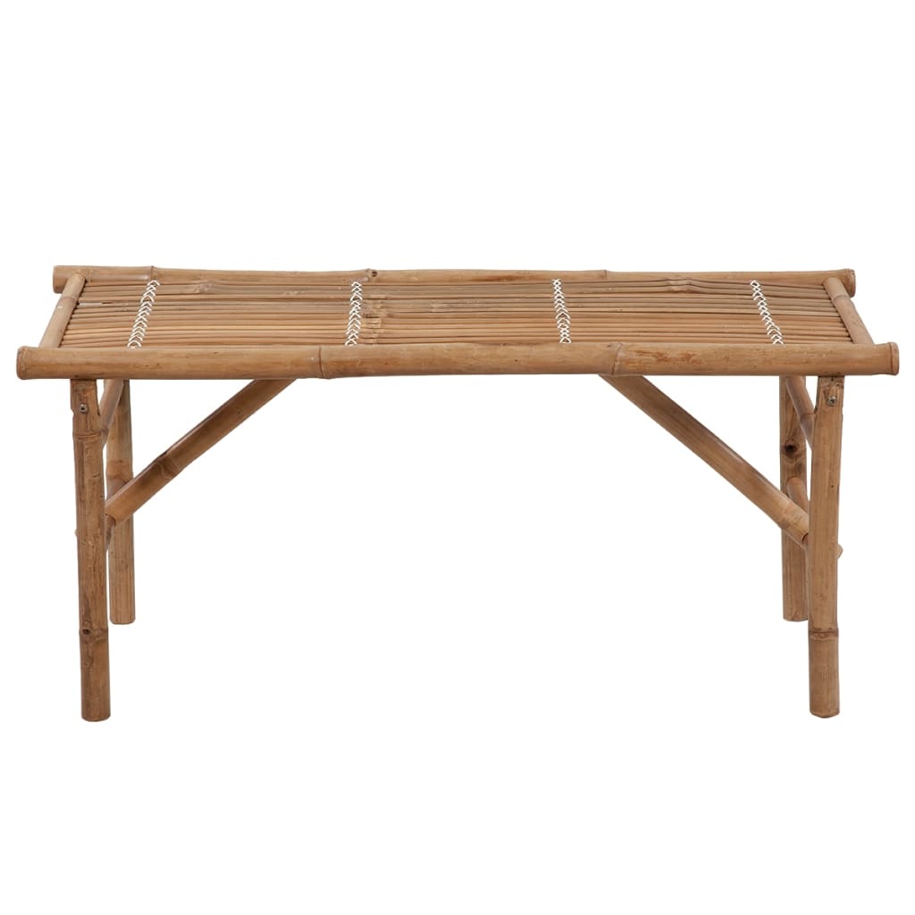 Panca da Giardino Pieghevole con Cuscino 118 cm in Bambù | homemem39