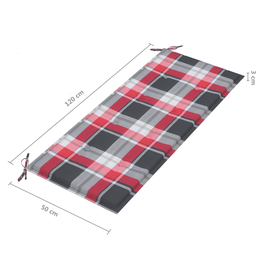 Panca da Giardino Pieghevole con Cuscino 118 cm in Bambù | homemem39