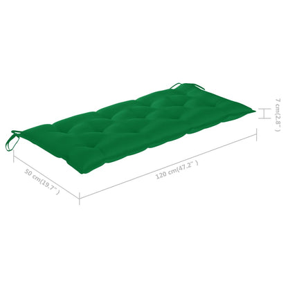 Panca da Giardino Pieghevole con Cuscino 118 cm in Bambù | homemem39