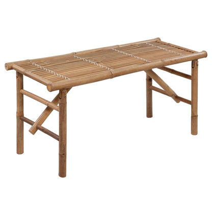 Panca da Giardino Pieghevole con Cuscino 118 cm in Bambù | homemem39