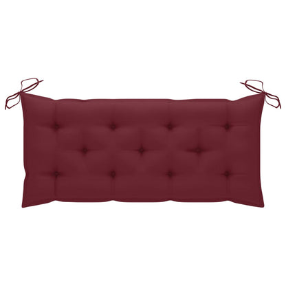 Panca da Giardino Pieghevole con Cuscino 118 cm in Bambù | homemem39