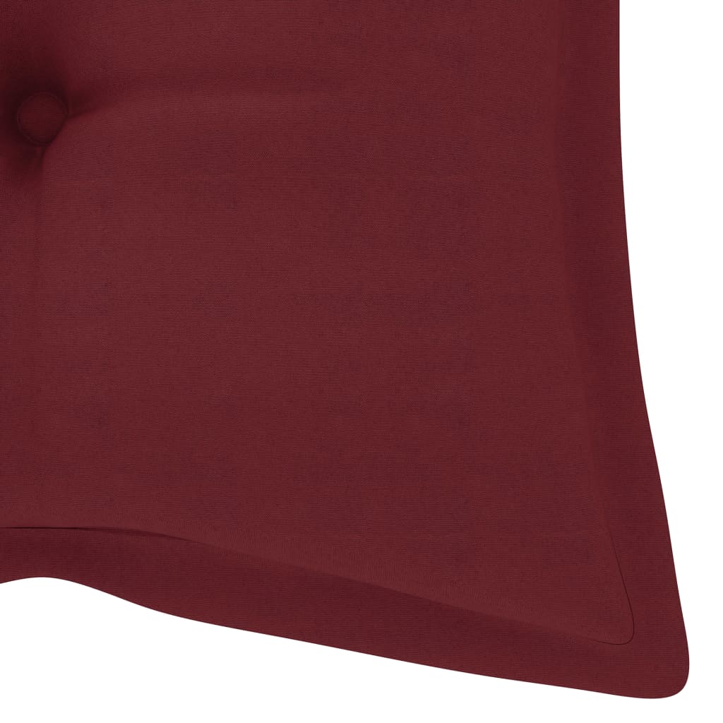 Panca da Giardino Pieghevole con Cuscino 118 cm in Bambù | homemem39
