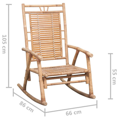 Rocking Chair with Bamboo Cushion