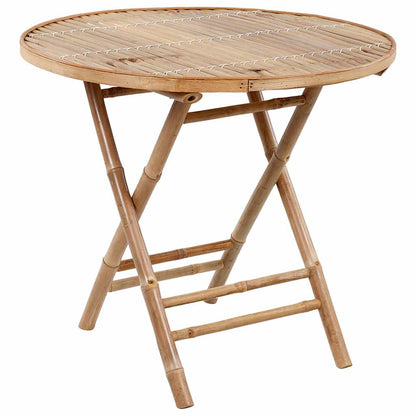 Set da Pranzo da Giardino 5 pz Pieghevole con Cuscini in Bambù | homemem39