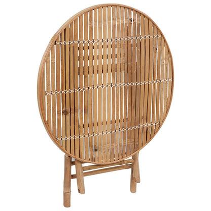 Set da Pranzo da Giardino 5 pz Pieghevole con Cuscini in Bambù