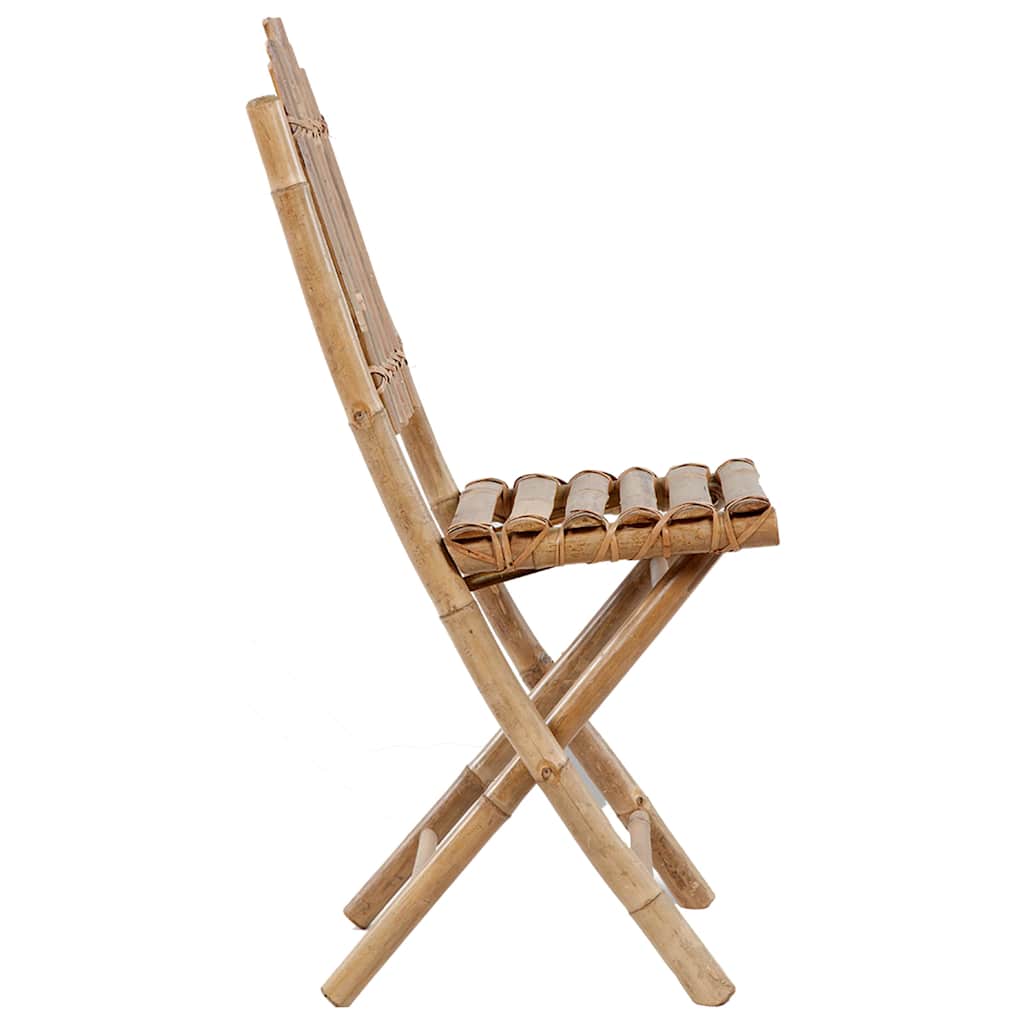 Set da Pranzo da Giardino 5 pz Pieghevole con Cuscini in Bambù | homemem39