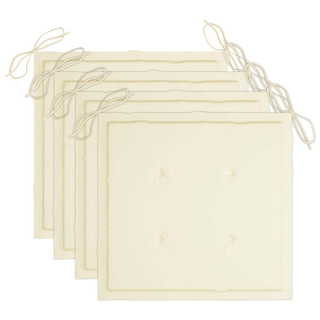 Set da Pranzo da Giardino 5 pz Pieghevole con Cuscini in Bambù | homemem39