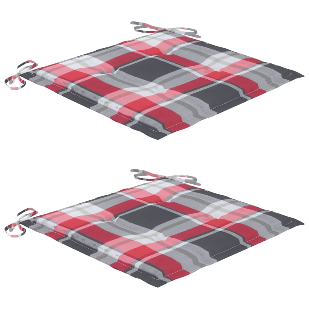 Sedie da Giardino Pieghevoli 2 pz con Cuscini in Bambù - homemem39