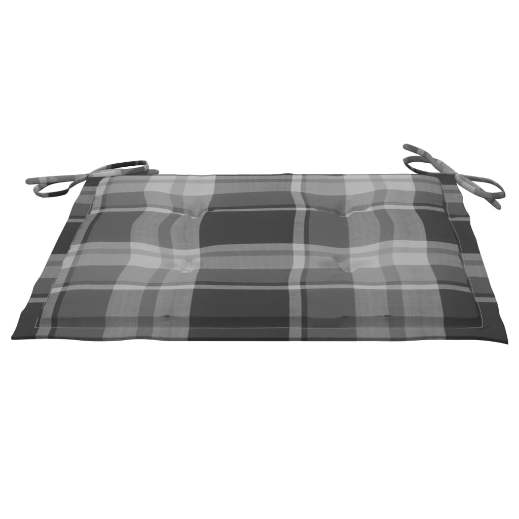 Sedie da Giardino Pieghevoli 2 pz con Cuscini in Bambù - homemem39