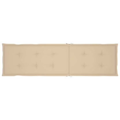 Sdraio da Esterni con Poggiapiedi e Cuscino Massello di Acacia - homemem39