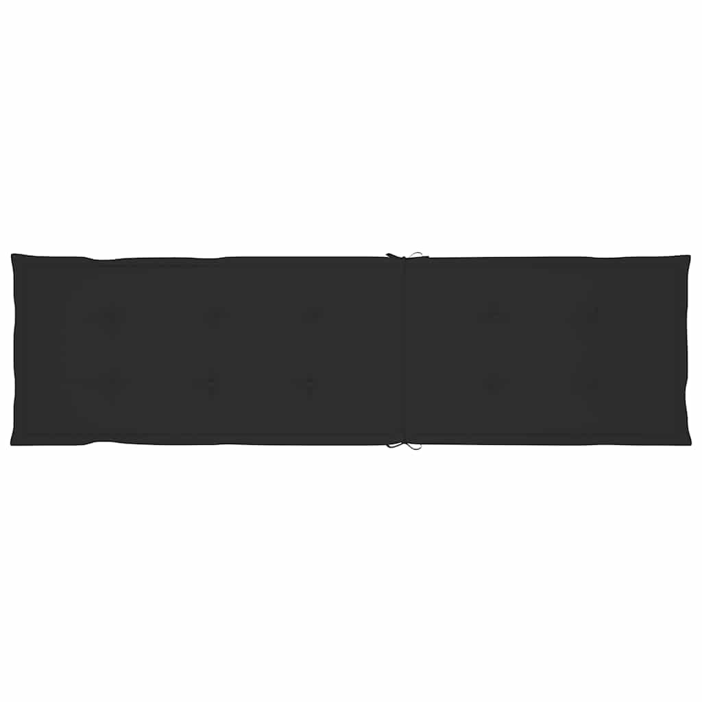 Sdraio da Esterni con Poggiapiedi e Cuscino Massello di Acacia