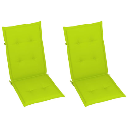 Reclining Garden Chairs 2 pcs with Solid Acacia Cushions