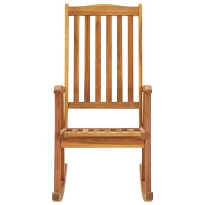 Rocking Chair with Cushions in Solid Acacia Wood