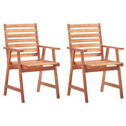 Outdoor Dining Chairs with Cushions 2 pcs Solid Acacia