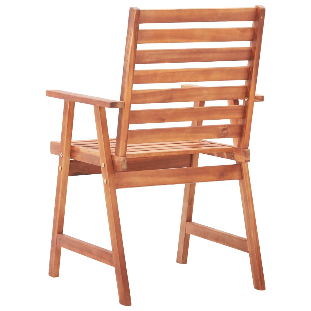 Outdoor Dining Chairs with Cushions 2 pcs Solid Acacia