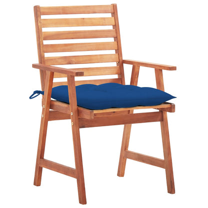 Outdoor Dining Chairs with Cushions 2 pcs Solid Acacia